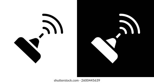 Motion sensor icons vectors set in solid style.