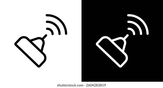 Motion sensor icons vectors set in stroke line style.