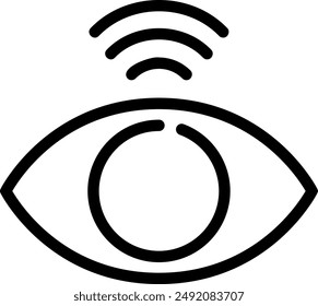motion sensor line icon illustration vector
