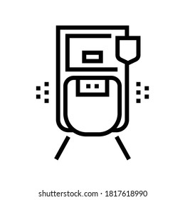 motion sensor line icon vector. motion sensor sign. isolated contour symbol black illustration