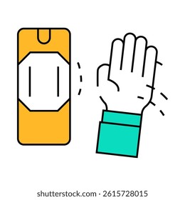 motion sensor line icon vector. motion sensor sign. isolated symbol illustration