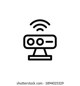 motion sensor outline Icon. internet of think vector illustration on white background