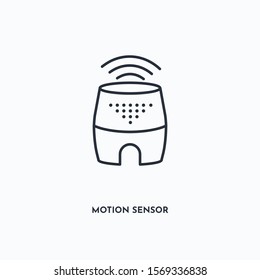 Motion sensor outline icon. Simple linear element illustration. Isolated line Motion sensor icon on white background. Thin stroke sign can be used for web, mobile and UI.