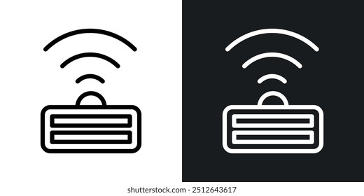 Motion sensor outlined icon vector collection.