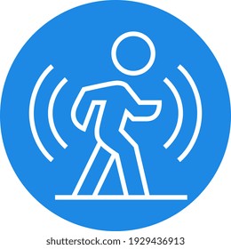 Motion Sensor Security System Outline Icon