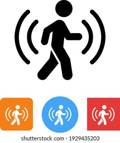 Motion Sensor Security System Signal Vector Icon