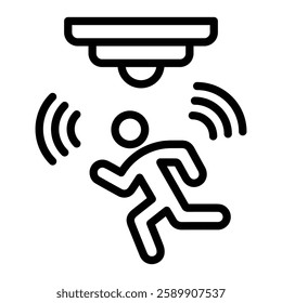 Motion Sensor Vector Line Icon Design For Persoanl And Commercial Use