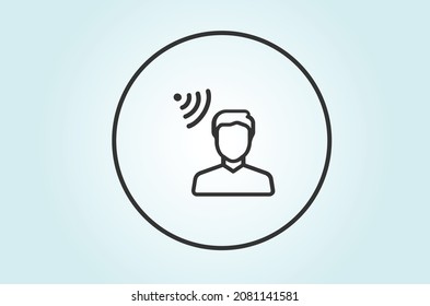 Diseño vectorial de iconos de sensores de movimiento