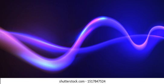 Bewegung Schallwelle. Abstrakte leuchtende Linien. Grafisches Konzept für Ihr Design