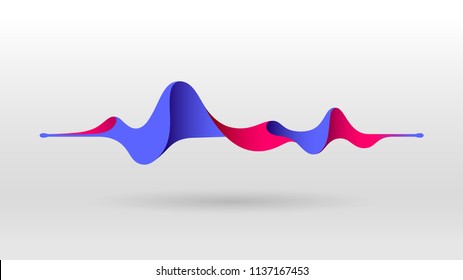 движение звуковая волна абстрактный векторный фон