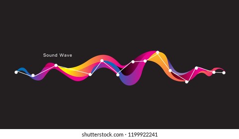 motion sound wave abstract vector background