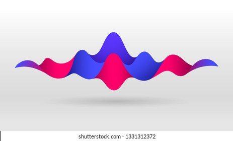 Motion sound wave abstract vector background