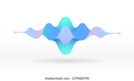 Motion sound wave abstract vector background