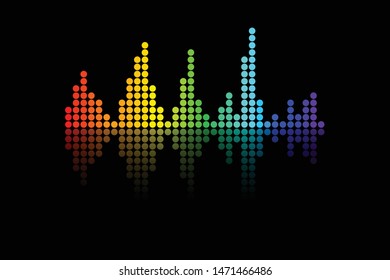 Motion sound wave abstract vector background. Equalizer. Vector