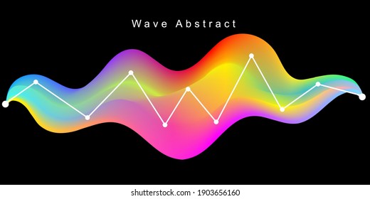 Motion sound wave abstract vector background. Colorful digital equalizer. Vector pattern element.