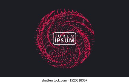 Motion sound wave. Abstract waves with particles. Graphic concept for your design