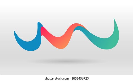 Motion sound wave up down movement abstract vector background