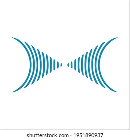 Fondo vectorial abstracto azul del elemento de onda de sonido de movimiento. Ilustración del vector