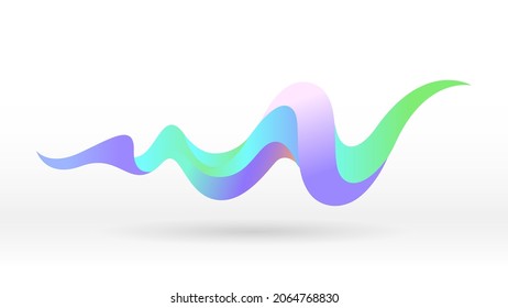 Motion sound wave element pastel abstract vector background