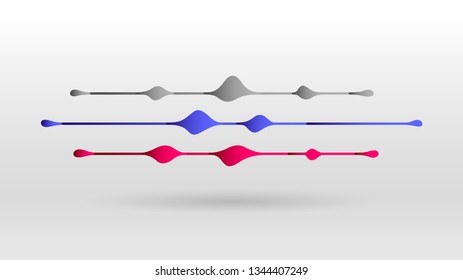 Motion sound wave elements abstract vector background