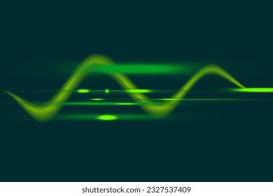 motion sound wave equalizer. sound wave colorful green on black background. sound, voice, music. Vector illustration. EPS 10.