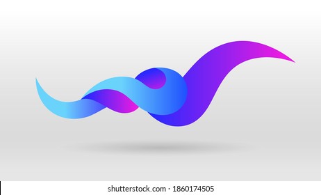 Motion sound wave flow movement abstract vector background