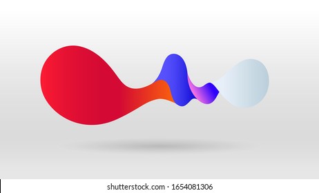 Motion sound wave fluid shape abstract vector background