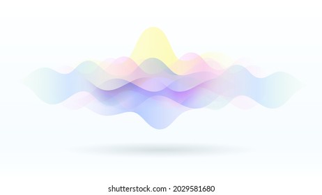 Motion sound wave ripple elements abstract vector background