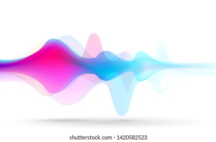 Motion sound wave. Speaking sound wave.