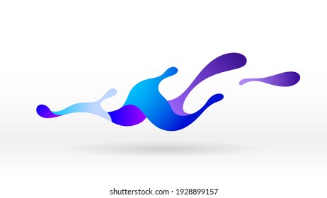 Motion sound wave splashing abstract vector background