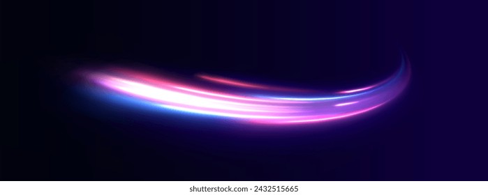 Fondo abstracto del vector de la línea de la velocidad del movimiento, luz del efecto móvil. Efecto de luz abstracto de movimiento rápido en ilustración vectorial nocturna.	