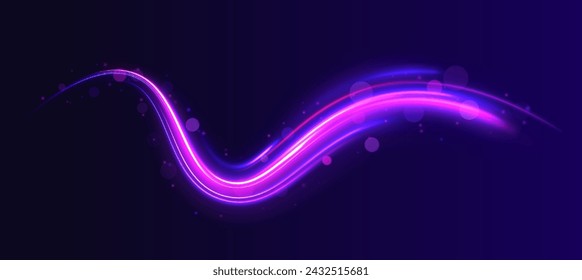 Motion speed line abstract vector background, Moving effect light. Speed motion abstract light effect at night vector illustration.	