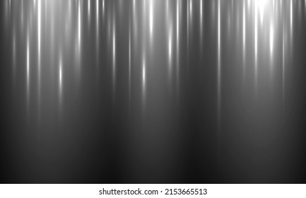 Motion speed white vertical lines on black background. Glowing line abstract background. Blue fading neon light elements. Futuristic abstract pattern. Simple technology template. Vector illustration.
