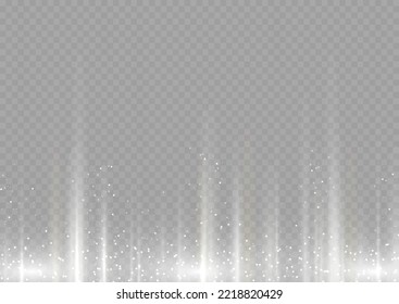 Motion speed white vertical lines on black background. Glowing line abstract background. Blue fading neon light elements. Futuristic abstract pattern. Simple technology template. Vector illustration.