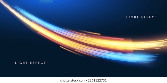 Motion gestreifter Lichteffekt mit flüssiger Farbe. Abstrakter glänzender Hintergrund. Magisches Bildschirmdesign