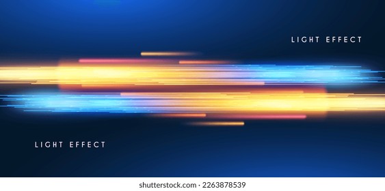 Motion striped light effect with fluid color. Abstract shining wave background. Magic screen design