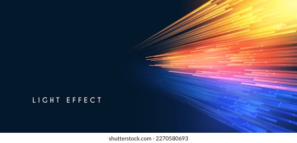 Motion striped light effect with fluid color. Abstract shining wave background. Magic screen design