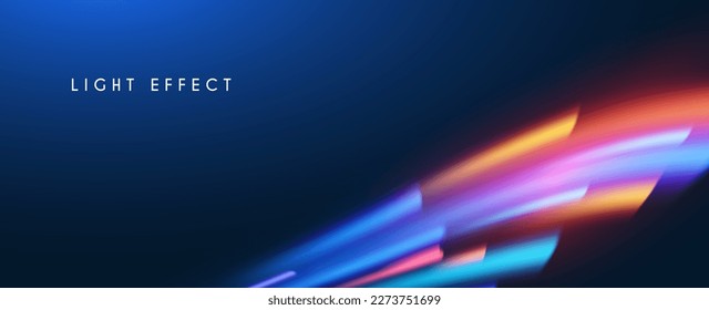 Motion striped light effect with fluid color. Abstract shining wave background. Magic screen design