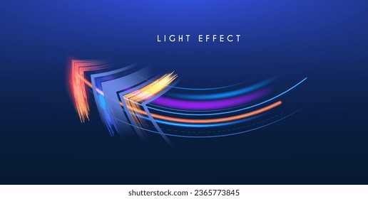 Efecto de la luz a rayas de movimiento con color fluido. Resumen de fondo de onda brillante. Diseño de pantalla mágica