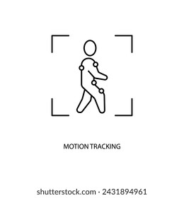 icono de línea de concepto de seguimiento de movimiento. Ilustración de elemento simple. diseño de símbolo de esquema de concepto de seguimiento de movimiento.