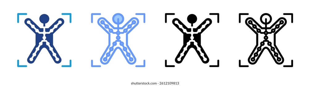 Motion Tracking icon set multiple style collection