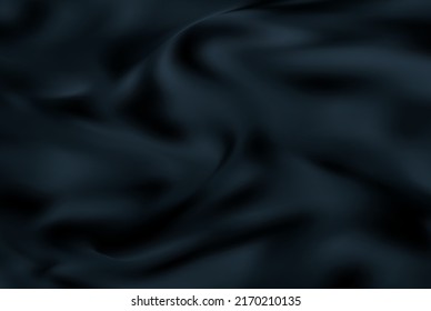 Motion vector dark blue wavy silk curves