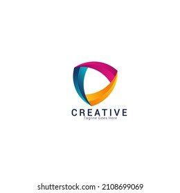 Motion Video Logo Design Template with gradient concept