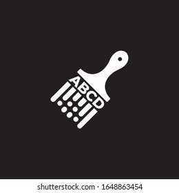 motion wall paintbrush symbol stripes geometric line logo vector