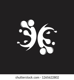 motion water splash symbol logo vector