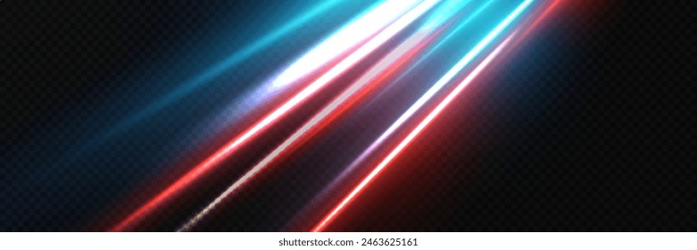 Motion wave effect. Dynamic white line trail. On a transparent background.