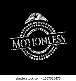 Motionless chalk emblem. Vector Illustration. Detailed.