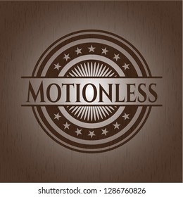 Motionless realistic wood emblem