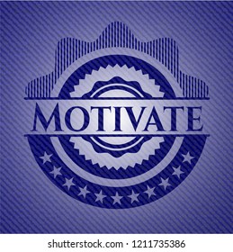 Motivate denim background