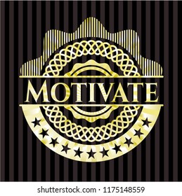 Motivate golden badge or emblem